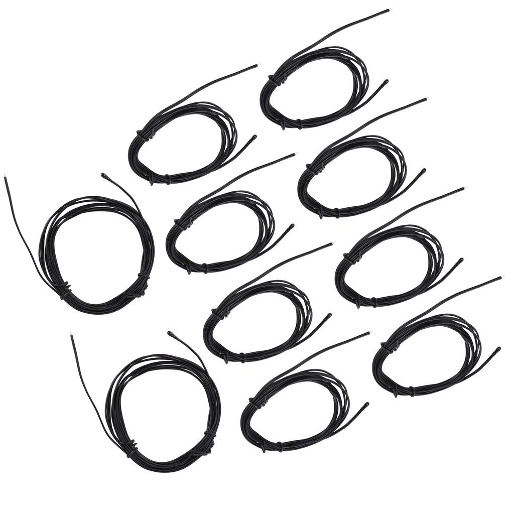 10Pcs NTC Thermistor Temperature Sensor Probe Drop Shaped Tip Epoxy Resin Connector 2meter20K B3950