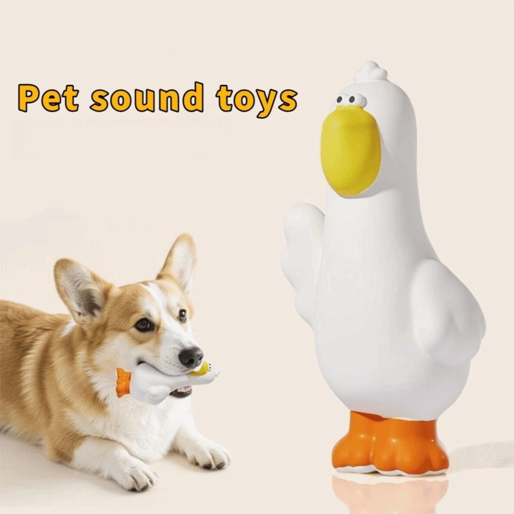 Cartoon Pet Latex Toys Pelican Shape Squeaky Dog Toys Funny Teeth Grinding Toys  for Cats and Dogs