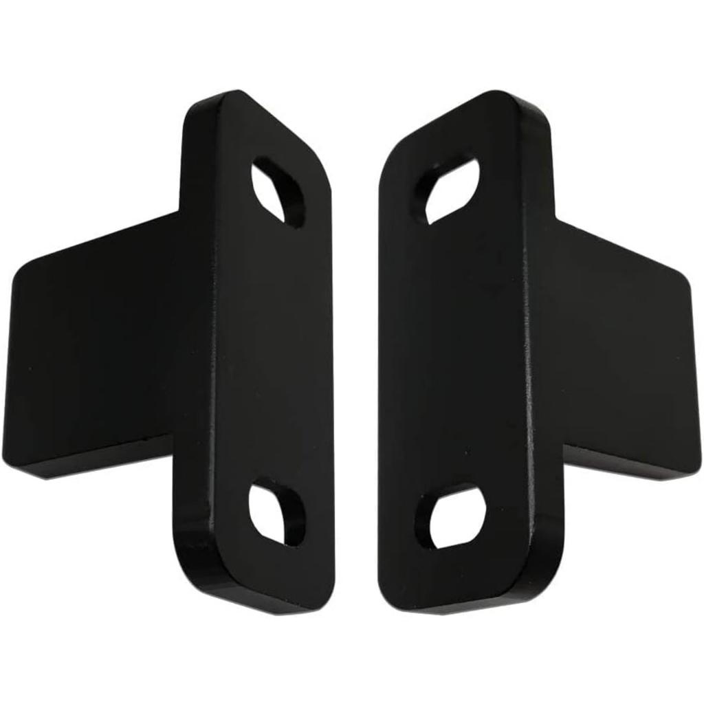 Black Aluminum Floor Guide, Floor Mounted Sliding Barn Door Hardware, Adjustable Bypass Door Guide, 2 Pack