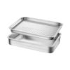 Laino Stainless Steel Rectangular Drain & Wash Basin Set