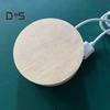 Round Night Light Wide Application Reliable DIY Wood Lamp Base