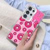 For Samsung Galaxy S21 S23 S24 FE S25 S24 S23 S22 Ultra Plus Laser Phone Case Sweet Fabulous Pink Donut Cookies Bread Cake Cover