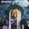 Halloweenová létající čarodějnice Dekorace létající čarodějnice s děsivými zvuky a světly Velká vznášející se čarodějnice Rekvizita se svítícíma očima