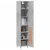 VidaXL Buffet haut Gris béton 34,5x34x180 cm Bois d'ingénierie 3199093