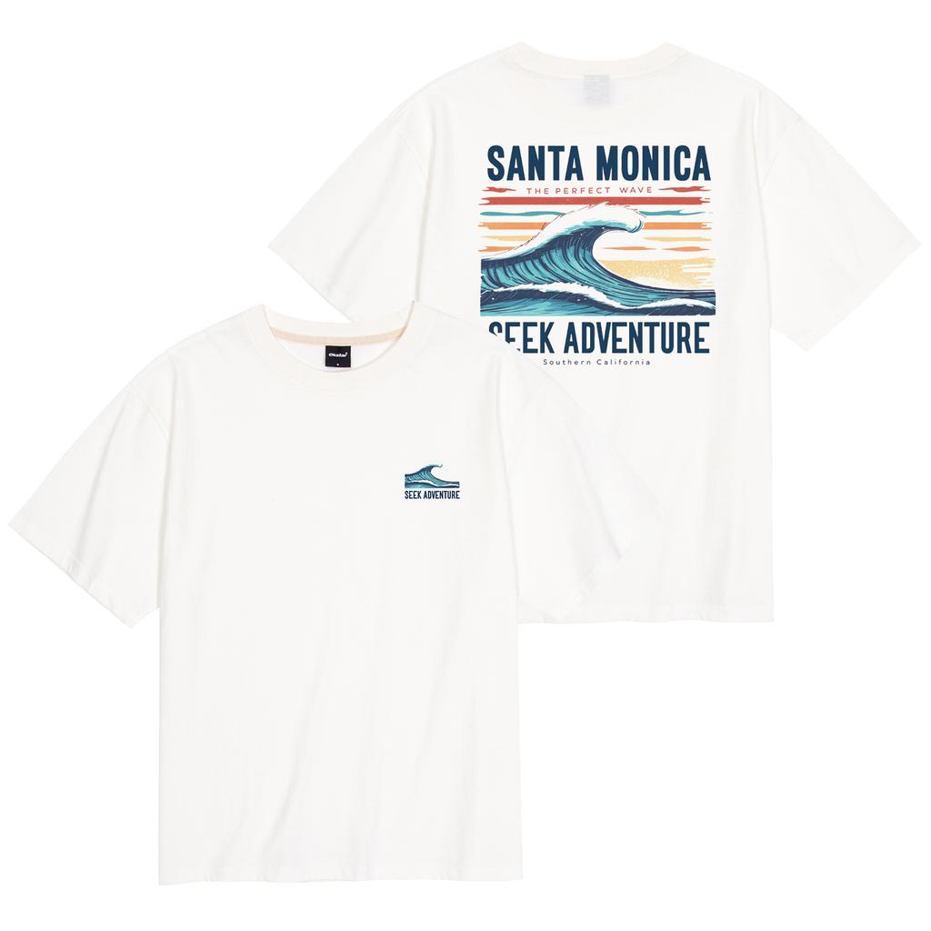 OKSTAR Cool Cotton Oversized Santa Monica Short Sleeve Tee