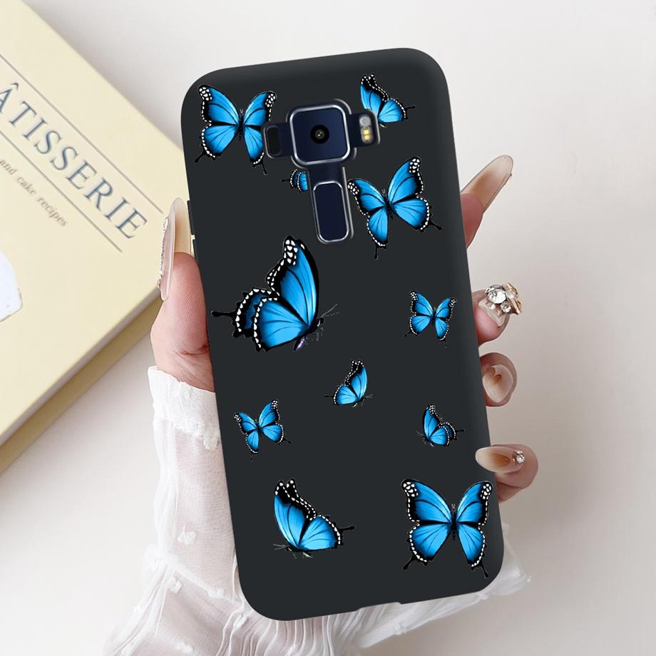 For ASUS Zenfone 3 ZE520KL Z017D 4 Max ZC520KL X008D 3 Max ZC520TL Case Soft Silicone Back Cover Love Heart Butterfly Flower Bag