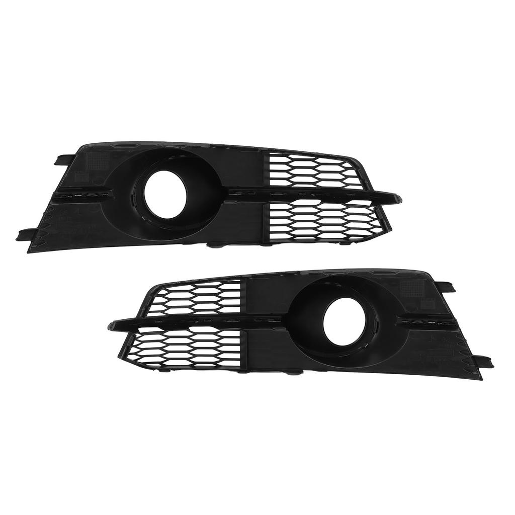 1 Pair Fog Light Grille Cover Glossy Black Left Right Fog Lamp Frame Grille Fit for S6 C7 4G 2016 To 2018