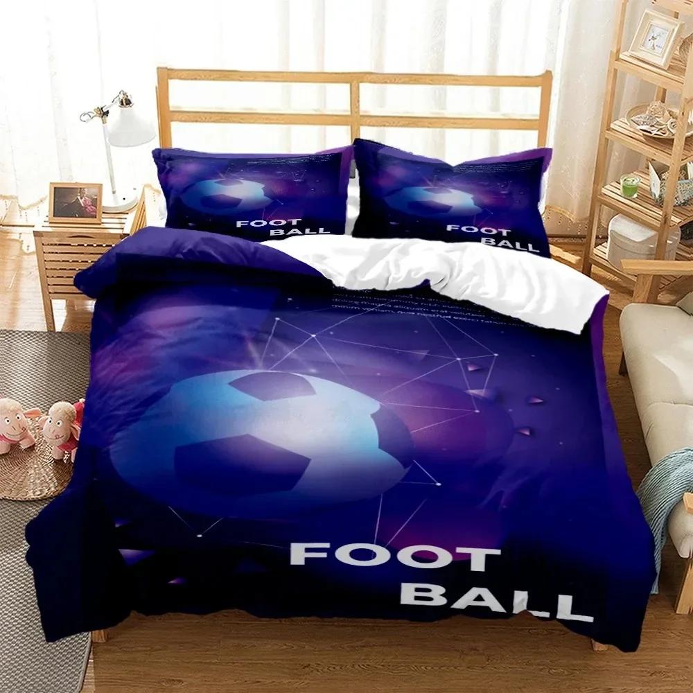 Soccer Cover Digital Polyester Comfortable Duvet Quilt Cover Pillowcase Bedding Set Children Bedroom Decoration Home Textile