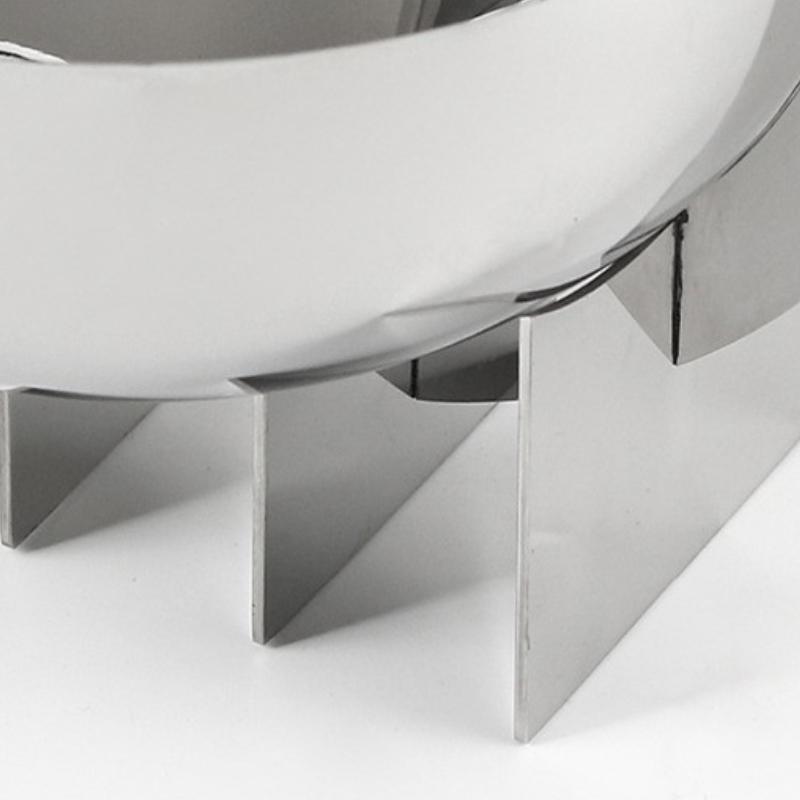 Stainless Steel Fruit Bowl Circular Snacks Nuts Salad Dinng Plates Minimalist Beautiful Food Dishes Kitchen Restaurant Tableware