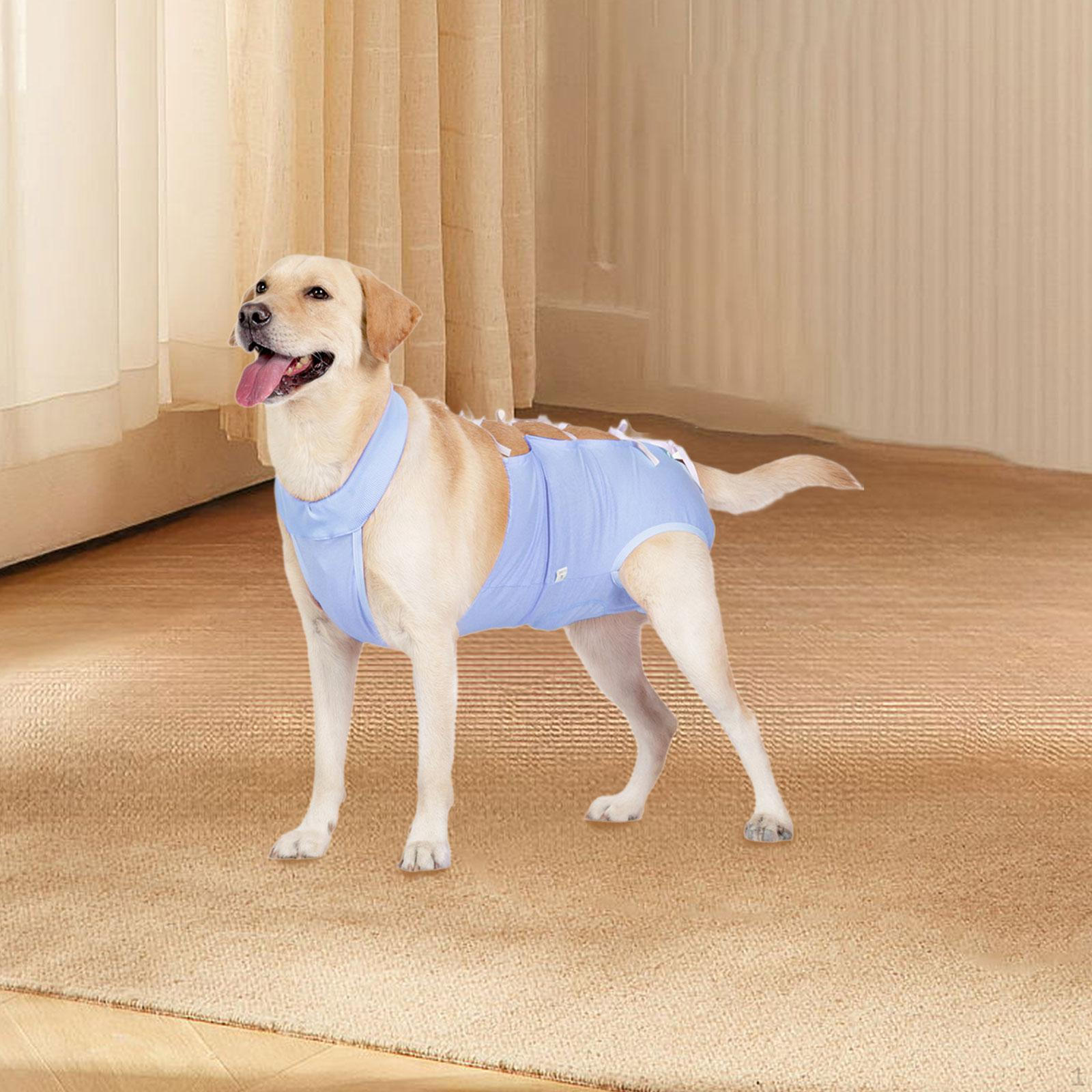 

Костюм для восстановления после ранений в брюшную полость, дышащий, предотвращает облизывание послеоперационного тела Blue M