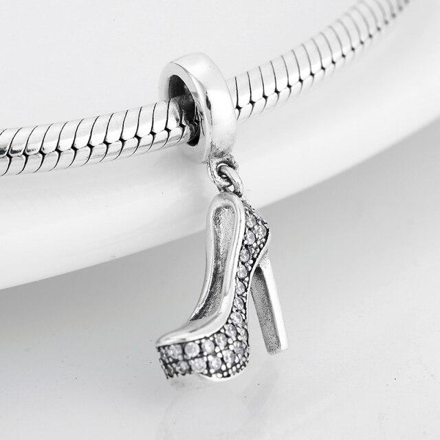 Voguish Stylish Sterling Color Dramatic White Enamel Heart Golden Beads Fit Original Charm Wrist Bracelet Jewelry MakingFashion Charm