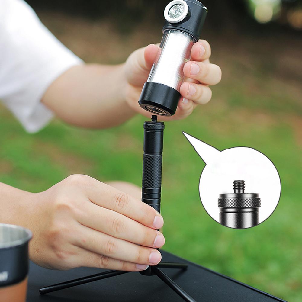 Lightweight Aluminum Alloy Light Holder Detachable Lamp Stand Outdoor Portable Lamp Holder with Tripod Multifunctional