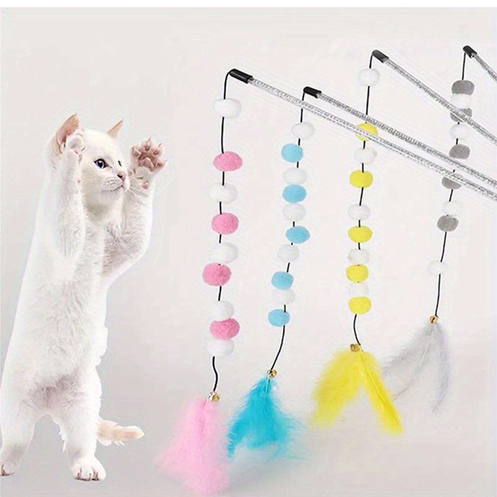 

Cat Interactive Play Ball String Cat Teaser One Size синий