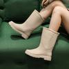 Fashion versatile rain boots women's tall rain shoes waterproof, non-slip, comfortable and wear-resistant women's water shoes camping rubber shoes