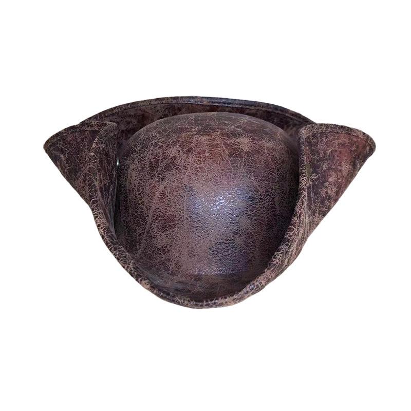 Leather Strap Skull Pirate Hat - Halloween & Role-Playing Gift