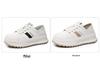 Genuine Leather White Round Toe Sneakers - Versatile Thick Sole, Flat Bottom, Two-Wear Sports Casual Women's Skate Shoes