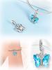 Glass Beautiful Butterfly Pendants Copper Plated For Charm Copper Plated Genuine Bracelets For Jewellery Crafting
