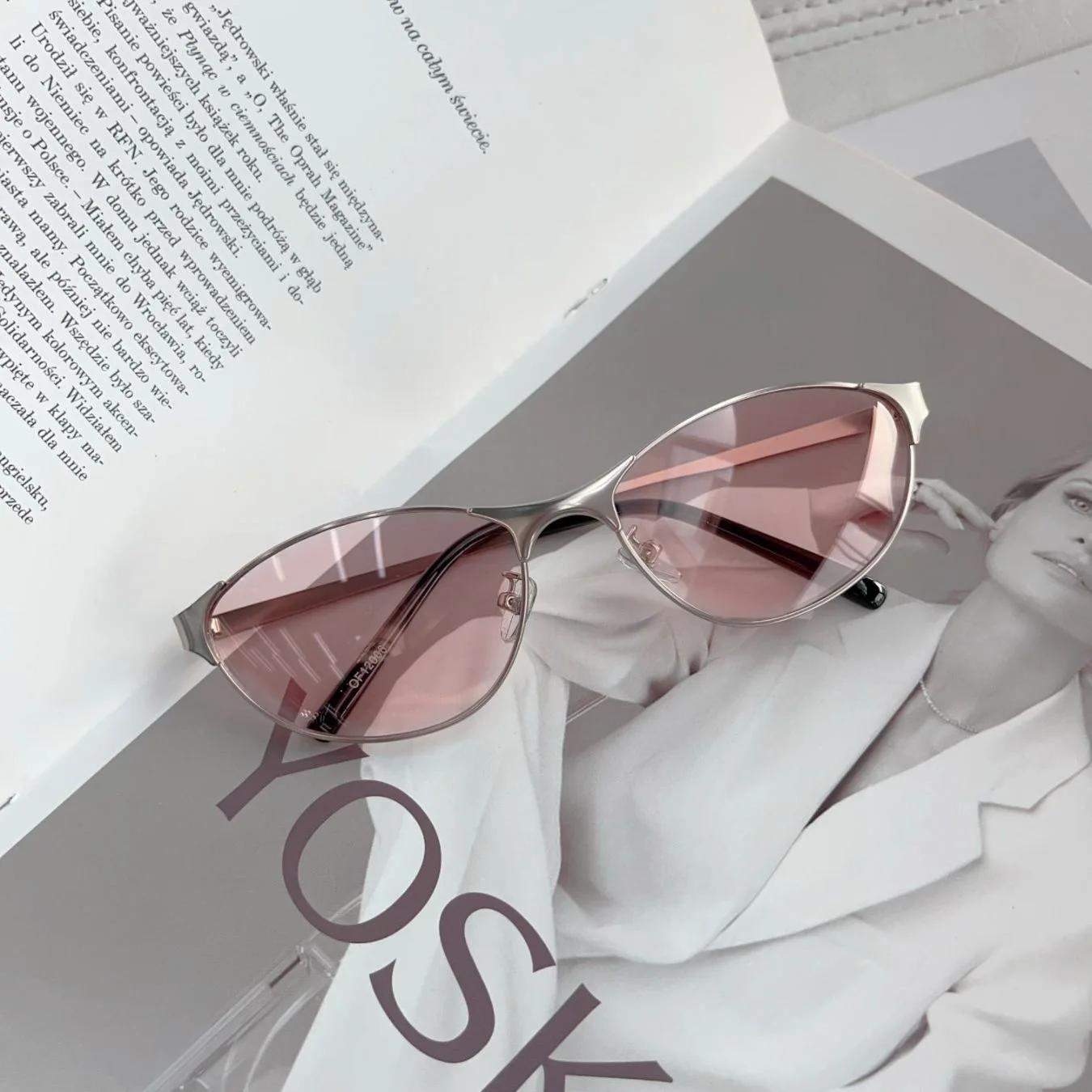 

Sunglasses Women Men Oversized Brand Gradient Cat Ear Goggle Sun Glasses Steampunk Glasses Shades Eyewear Mirror Eyeglasses