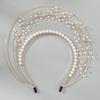 Vintage Lolita Virgin Mary Halo Tiara: Handmade Floral Pearl Headdress for Fashion Shows