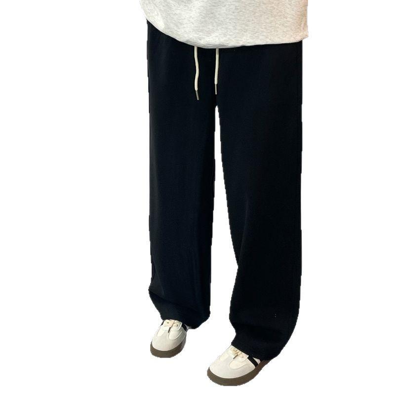 American Heavy Casual Trousers Boys Spring and Summer New Loose Straight Pants Drape Men's Sports Wide-leg Sweatpants