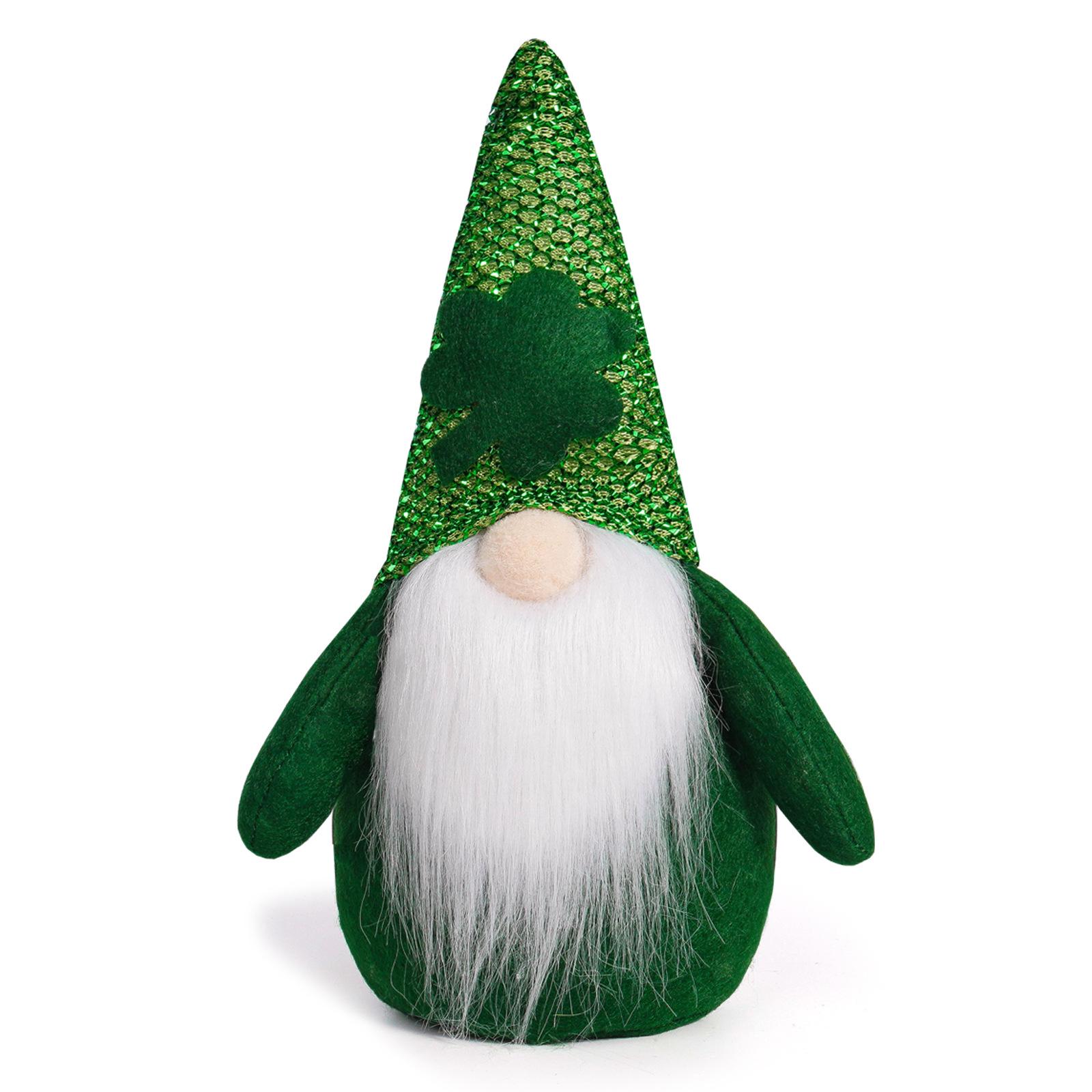 St. Patrick s Day Shamrock Long-Legged Faceless Doll Ornament