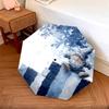 Cartoon Snowman Pattern, Automatic Folding Umbrella, Portable and Foldable Design, 8 Ribs, a Christmas or Birthday Gift.