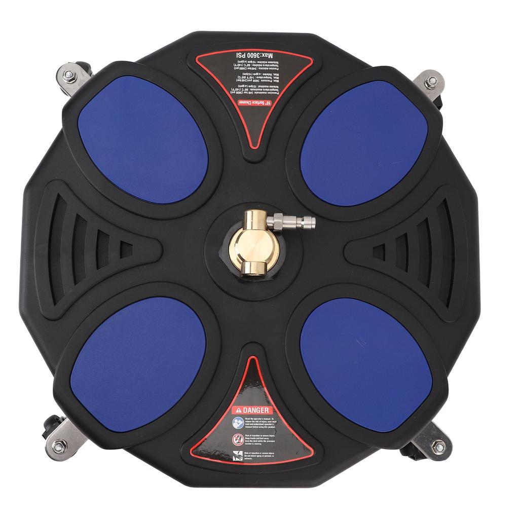 Pressure Surface Cleaner 1/4inch Quick Connect 16inch 3600PSI with Wheels Pressure Washer for