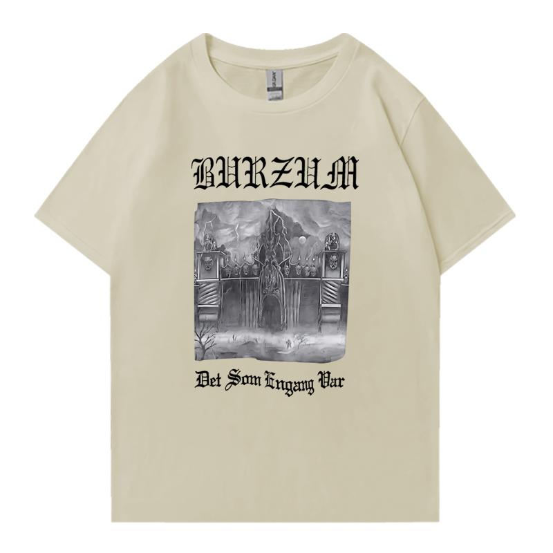 Vintage Hip Hop Burzum Band Printed streetwear Men Women Death rock Heavy metal short sleeve t-shirts Unisex 100% Cotton T shirt