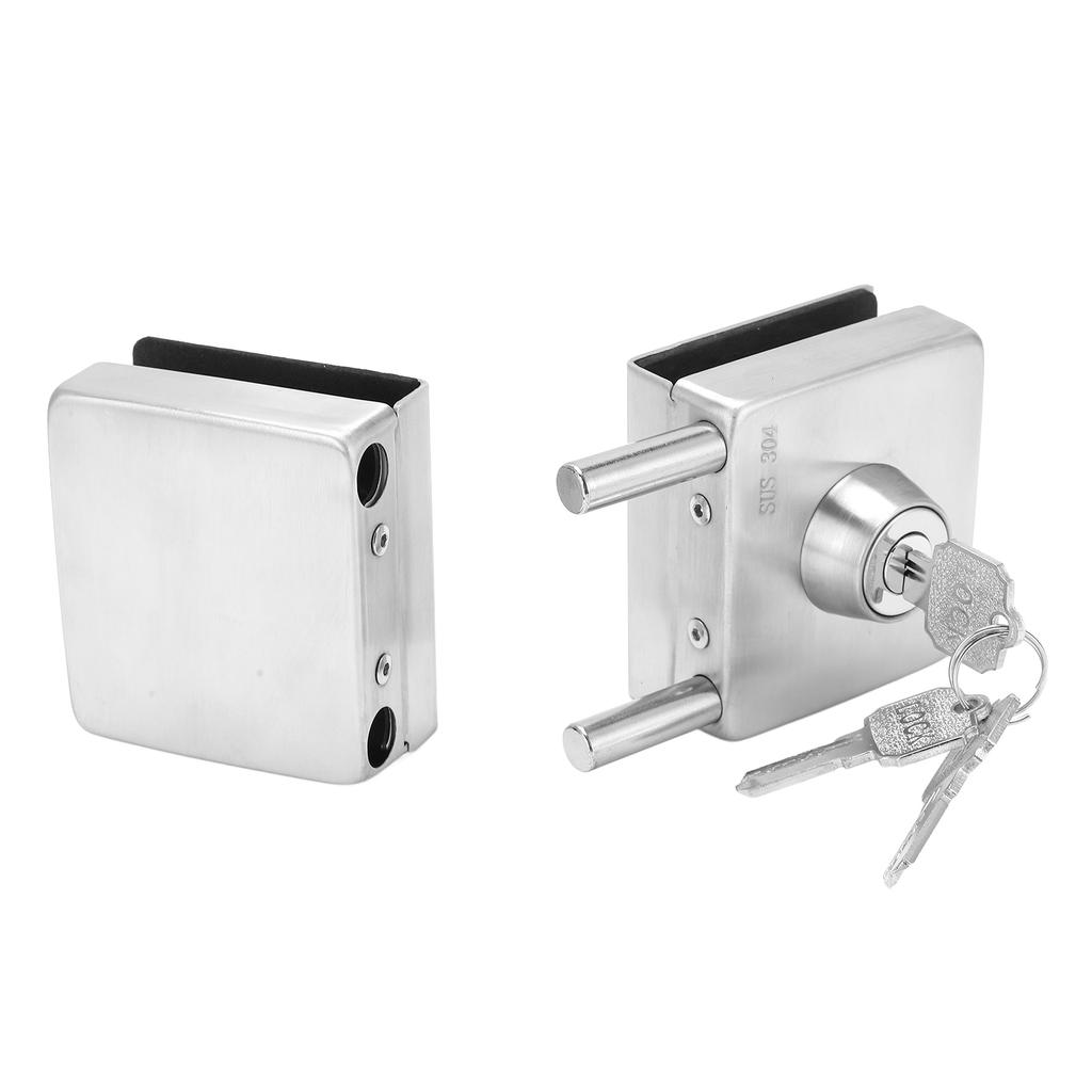 2PCS Push Sliding Gate Lock Corrosion Resistant Antioxidant Stainless Steel Frameless Glass Door