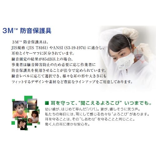 3M (3M) 3M Soundproof Earmuffs JIS Compliant PELTOR Neckband Type H6B/V