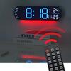 Digital Wall Clock Large LED Screen Temperature Humidity Display Electronic Alarm Clock Creative Home Decoration Remote Control