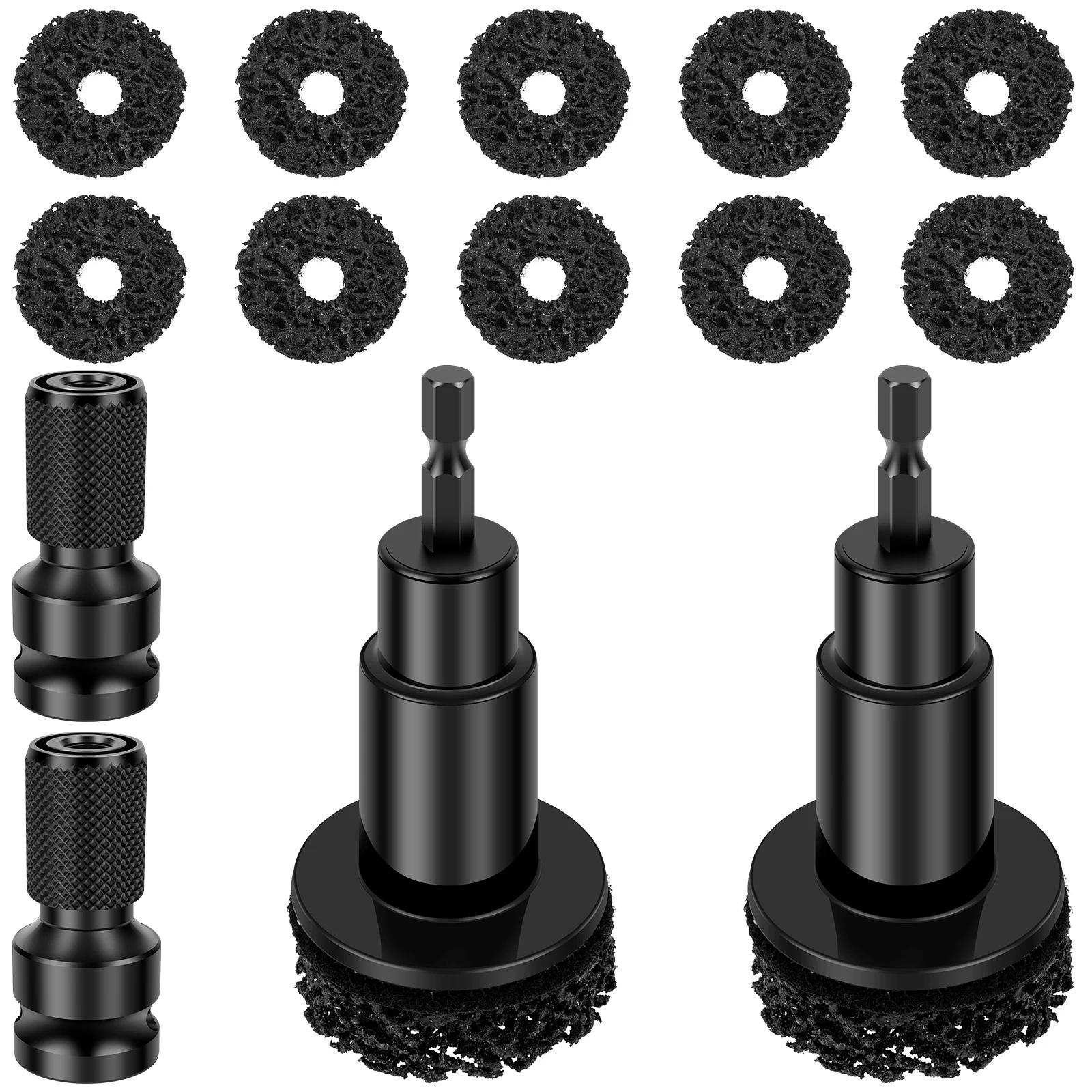 

2 Set Car Wheel Hub Resurfacing Kit Brake Hub Cleaning Tool Car Rust Remover Cleaner Fits 1/2” Wrenches or Electric Drill 50mm