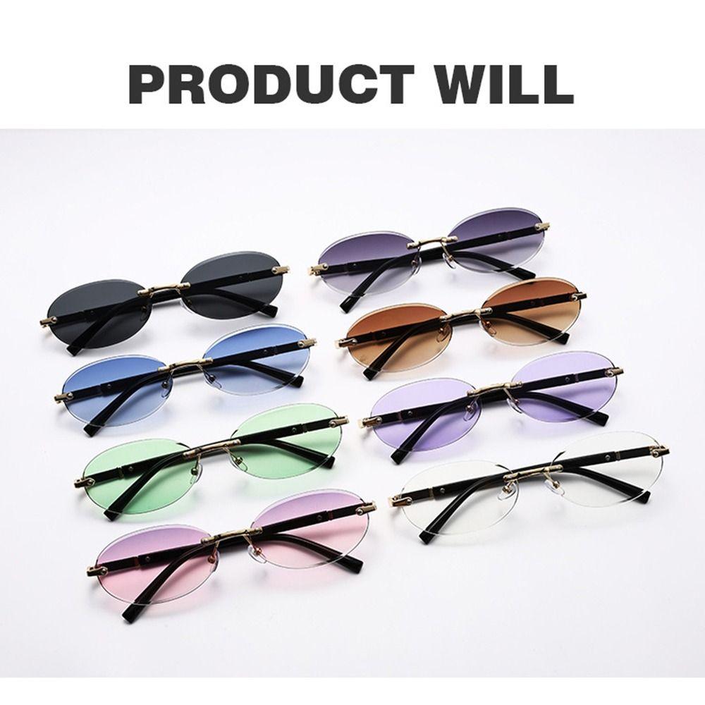 Street Style Oval Frame Sunglasses Cut-Edge Y2K Eyewear Trendy Punk Shades  for Women