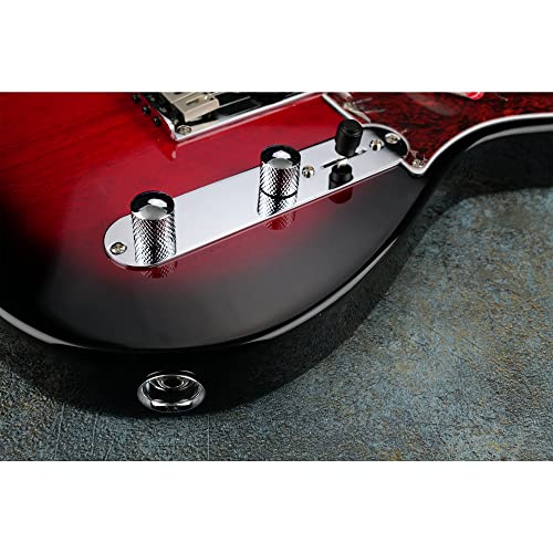 Musiclily Basic 32mm Telecaster Pre-Wired Control Plate with 3-Way Switch for Tele Electric Guitar, Chrome
