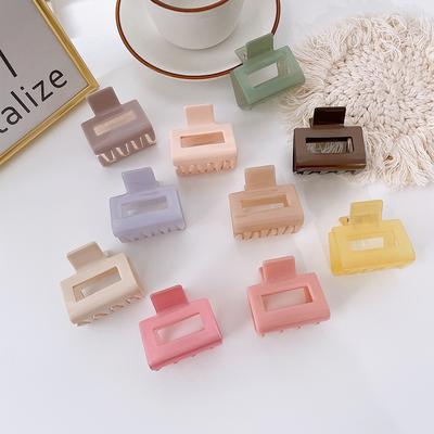 Koreanische Haarspangen für Damen, elegante Krallenspangen in Bonbonfarben, quadratische, hohle Krabbenform für Haare, Haaraccessoires für Mädchen, Haarspangen, neu