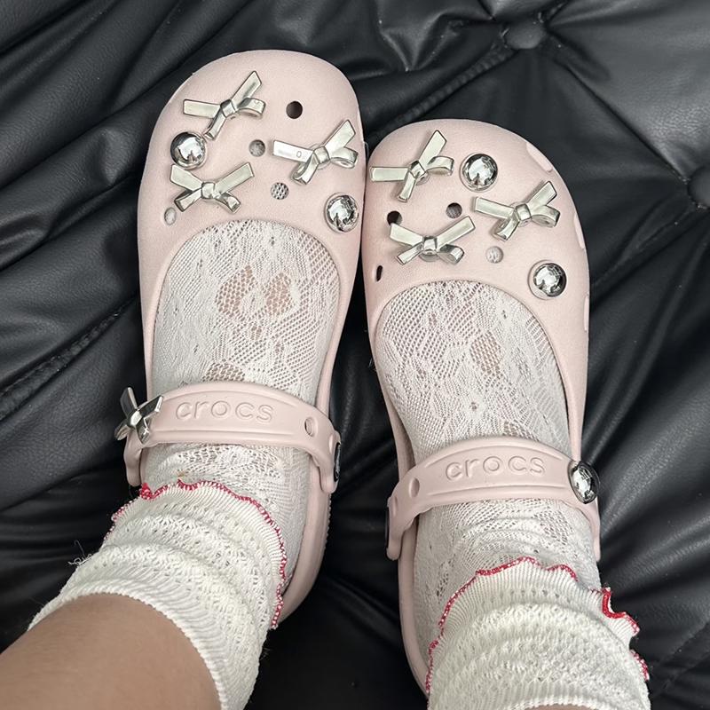 Original Shoe Charms Set Women Retro Ballet Shoes Corc Charms Pack  Flowing Ballet Shoe Decorations Diy Shoe Accessories