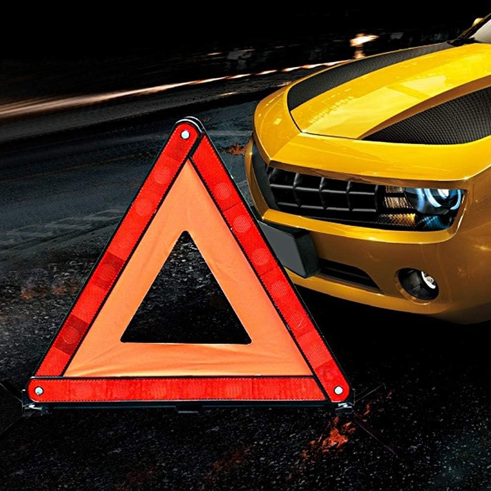 Emergency Triangles, 16.9 x 15.4inch Foldable Car Reflective Triangle Emergency Triangle Warning Frame Triangle Emergency Warning Triangle