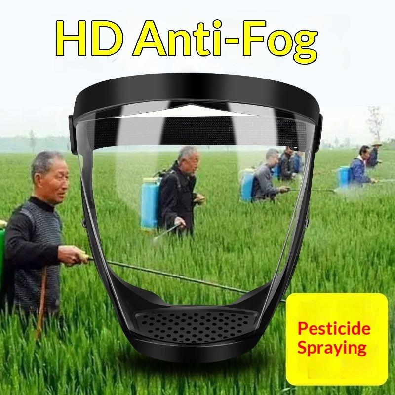 1/2Pcs Full Face Protective Mask High Transparency Waterproof Anti Fog Dust Oil Fume Proof for Adults Cooking Spray Polished