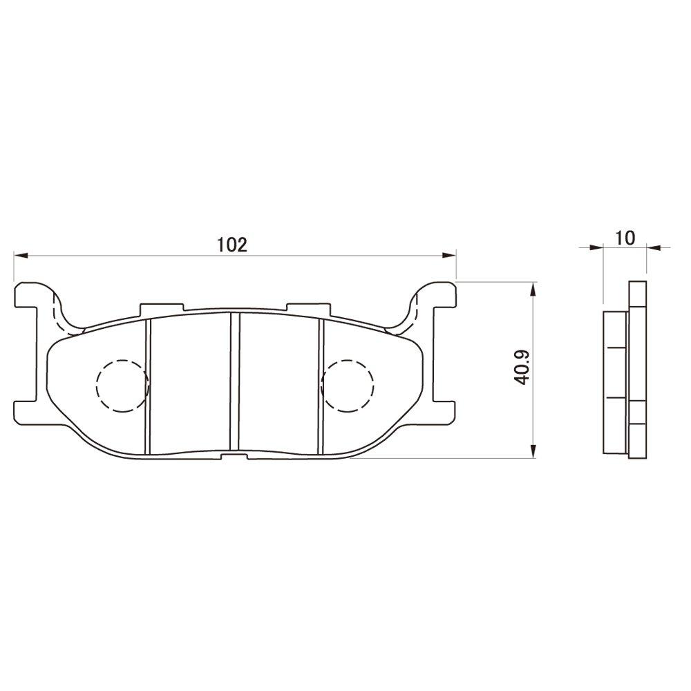 Daytona Brake Pad for Motorcycles, Hyper Pad (Semimetal Pad), BOLT (14-21), SR40 (01-21), DS400 (96-17), For Front, 78147 No: 32