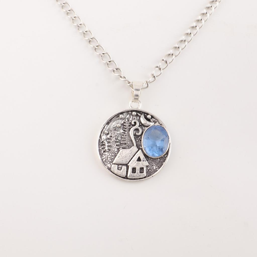 Natural Tanzanite Gemstone 925 Sterling Silver Jewelry Handmade Pendant 1.29'' CP-39-10