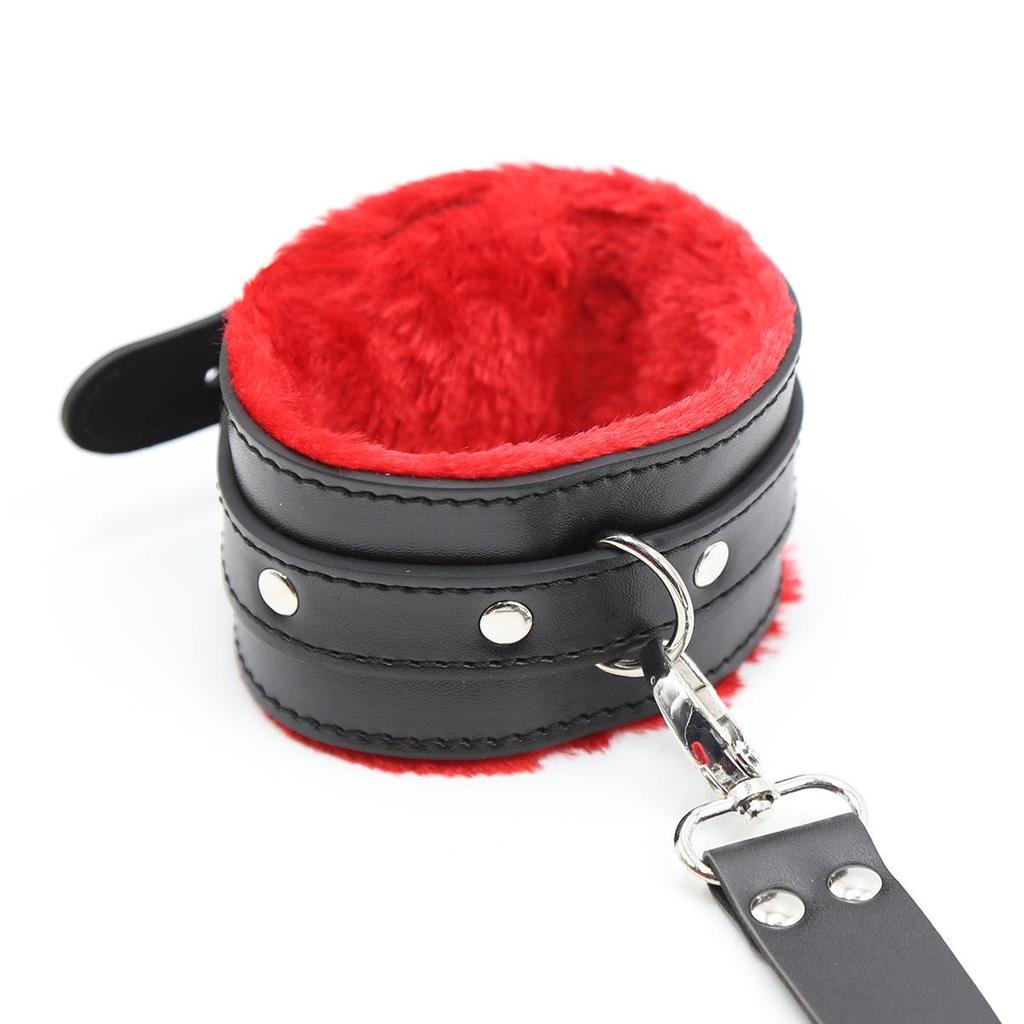 Plüsch-Handfesseln & Fußfesseln Set für Bondage & Bühnenauftritte