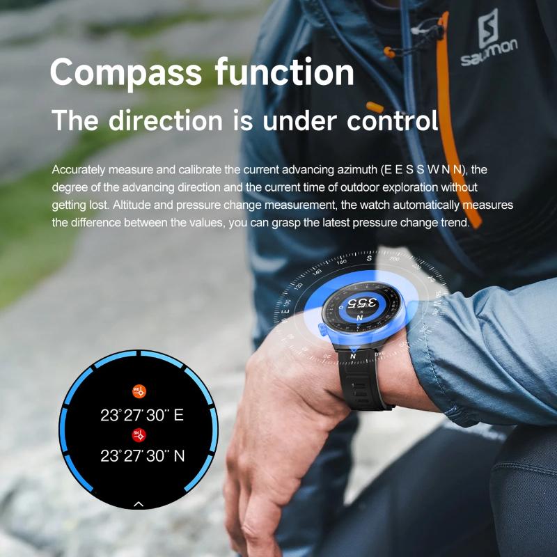 2025 New Watch G5 Plus Sports SmartWatch Men HD AMOLED Screen GPS Track Heart Rate Outdoor Waterproof Bluetooth Call Smartwatchs