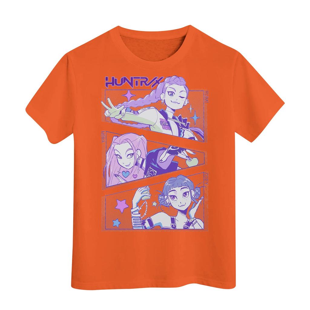 Boys Girls Round Neck Casual Printed Short-sleeved T-shirt Top