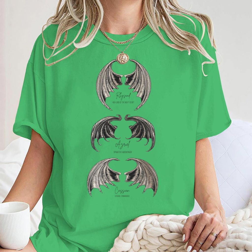 Vintage Dragon Wings Classic Tshirt Fourth Wing Bookish Graphic Tee Unisex Unisex Casual Bookworm Top Book Fan Gifts