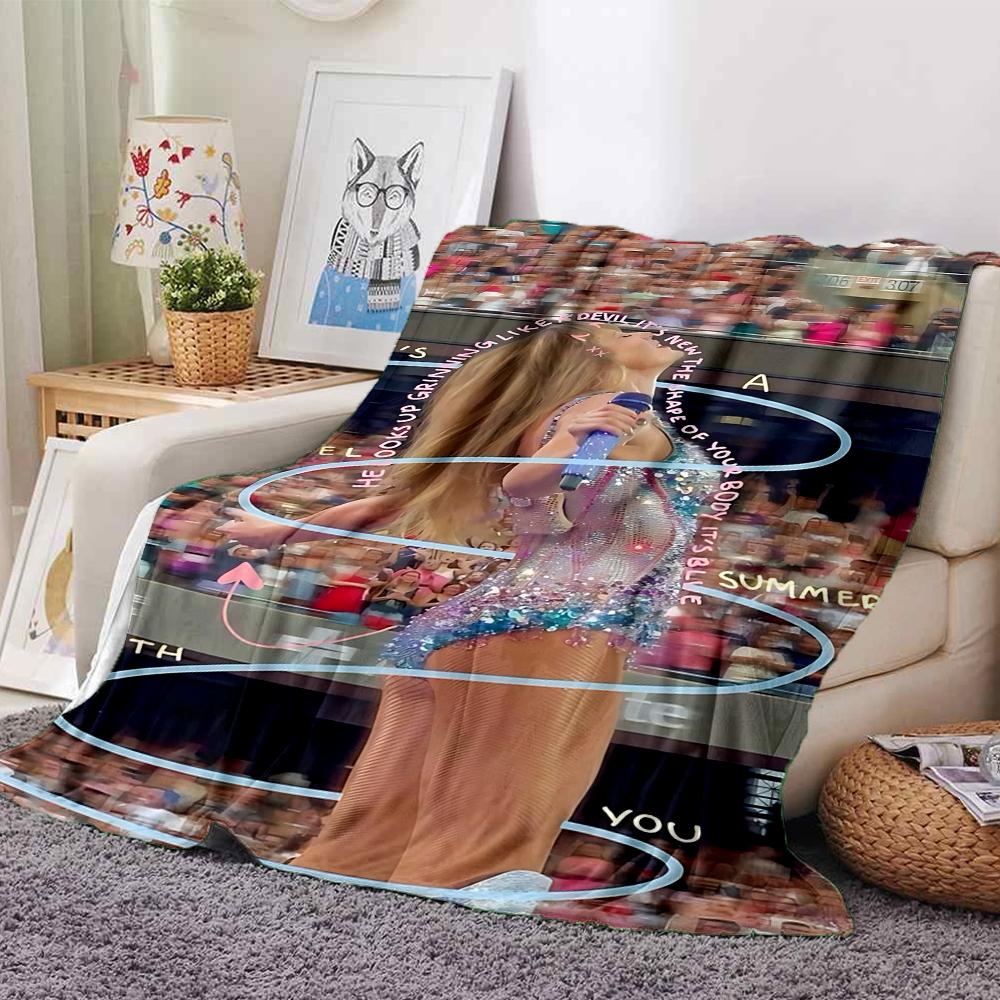 Taylor Swift'S Concert Performance Blanket Soft Throw Blanket For Home Bedroom Bed Sofa Travel Office Solid Christmas Blanket