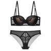European & American Lace Push-Up Bra Set: Enhance Small Chests, Side Support Uplift, Anti-Sagging Design
