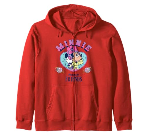 Disney Minnie Mouse Reto Style Minnie Listening to Disco Zip Hoodie