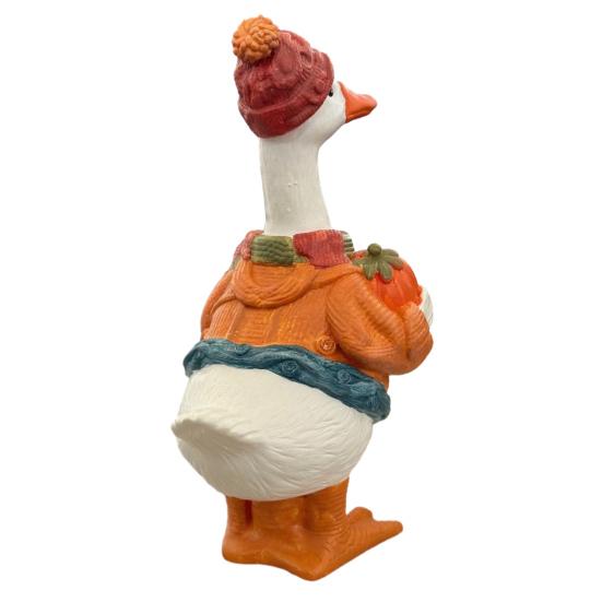 Goose Statue, Decorative Lawn Ornament, Durable Resin Rustic Style Figure, Garden Sculpture for Patio Tabletop Front Yard Decor