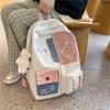 Cute Cat Print Backpack for Girls Large Capacity Student School Bag Leisure Travel Multi Functional Backpack Portable Boy Schoolbag