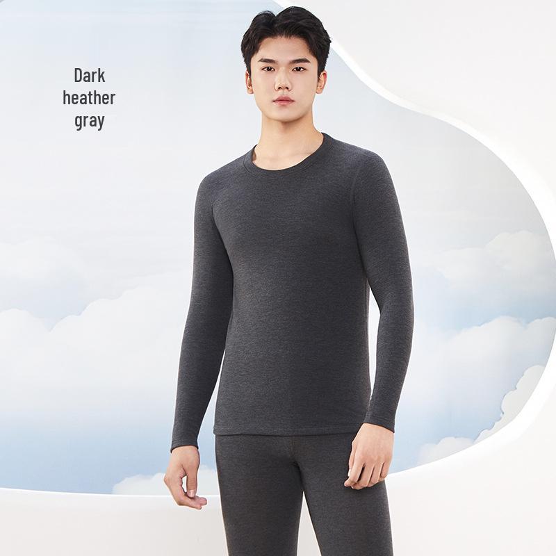 Men’s Silk-Like Cashmere Thermal Underwear Set - Thick, Warm, and Edged for Autumn/Winter